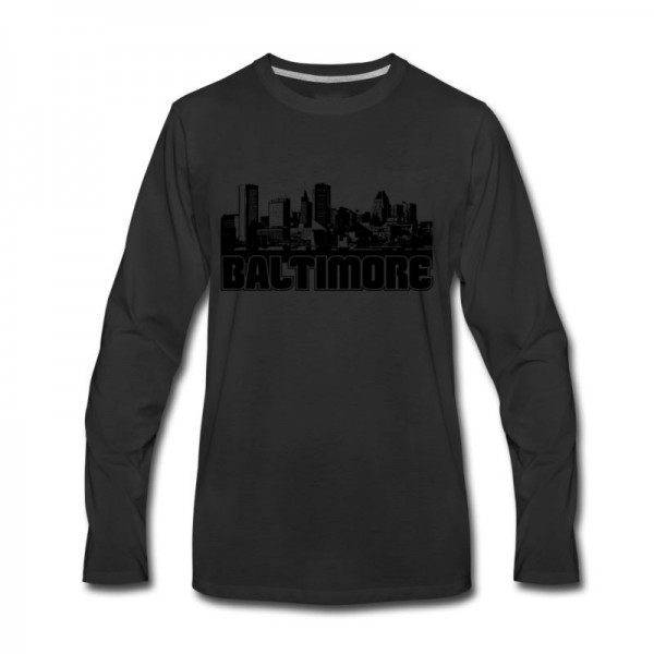 Men's Baltimore Skyline Long T-Shirt