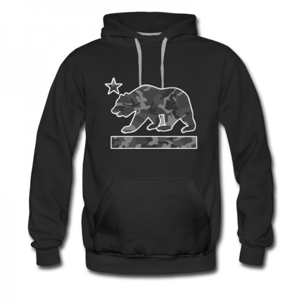 Men's California Bear Flag (Urban Camo) Hoodie