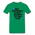 Men's Distance Won't Matter in the End Blue Hearts T-Shirt