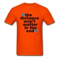 Men's Distance Won't Matter in the End Blue Hearts T-Shirt