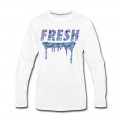 Men's Fresh Purple Camo Drips Long T-Shirt