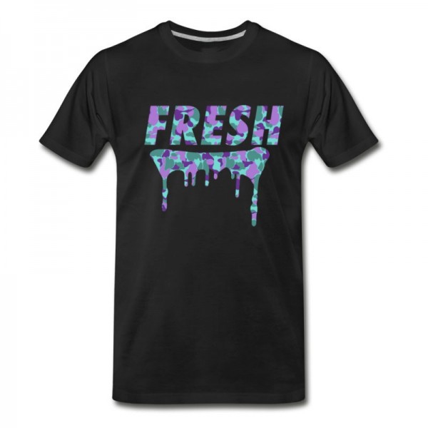 Men's Fresh Purple Camo Drips T-Shirt