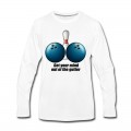 Men's Funny Bowling Humor Get Your Mind Out The Gutter Long T-Shirt