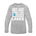 Men's Funny Great Lakes Awesome Humor Apparel Clothing Long T-Shirt