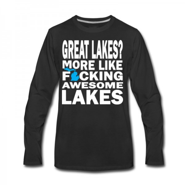 Men's Funny Great Lakes Awesome Humor Apparel Clothing Long T-Shirt