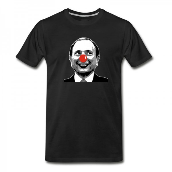 Men's Gary Bettman Clown NHL Hockey Olympics Commissioner T-Shirt - Black