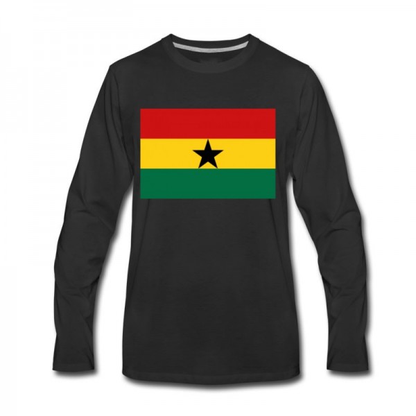 Men's Ghana Flag Long T-Shirt