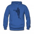 Men's Lacrosse Player Typography Hoodie