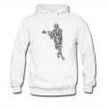 Men's Lacrosse Player Typography Hoodie