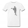 Men's Lacrosse Player Typography T-Shirt