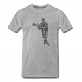 Men's Lacrosse Player Typography T-Shirt