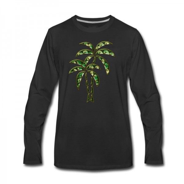 Men's Palm Tree / Tattoo Style / DD / Long T-Shirt