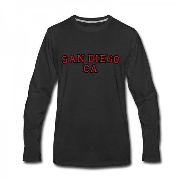 Men's San Diego CA College Long T-Shirt