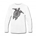 Men's Sea Turtle - Tribal Long T-Shirt