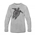 Men's Sea Turtle - Tribal Long T-Shirt