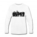 Men's Seattle Skyline Long T-Shirt