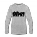 Men's Seattle Skyline Long T-Shirt