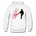 Men's Stencil Police - Street Art Pepper Spray Cop heart Hoodie