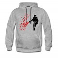 Men's Stencil Police - Street Art Pepper Spray Cop heart Hoodie