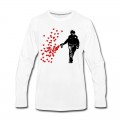 Men's Stencil Police - Street Art Pepper Spray Cop heart Long T-Shirt