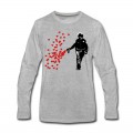 Men's Stencil Police - Street Art Pepper Spray Cop heart Long T-Shirt