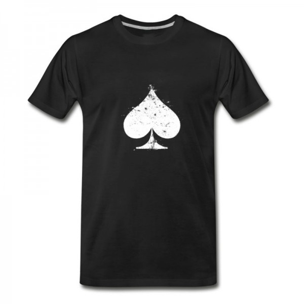 Men's White Used Ace of Spade T-Shirt