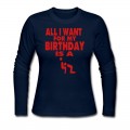 Women's ALL I WANT FOR MY BIRTHDAY IS A BLOWJOB Long T-Shirt