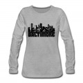 Women's Baltimore Skyline Long T-Shirt