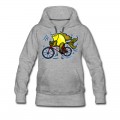 Women's Bicycle Fish , By FabSpark Hoodie