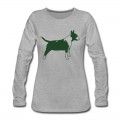 Women's Bull Terrier SIDE 1c Long T-Shirt