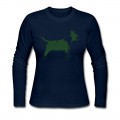 Women's Bull Terrier SIDE 1c Long T-Shirt