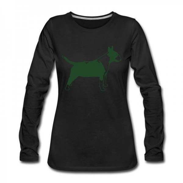 Women's Bull Terrier SIDE 1c Long T-Shirt