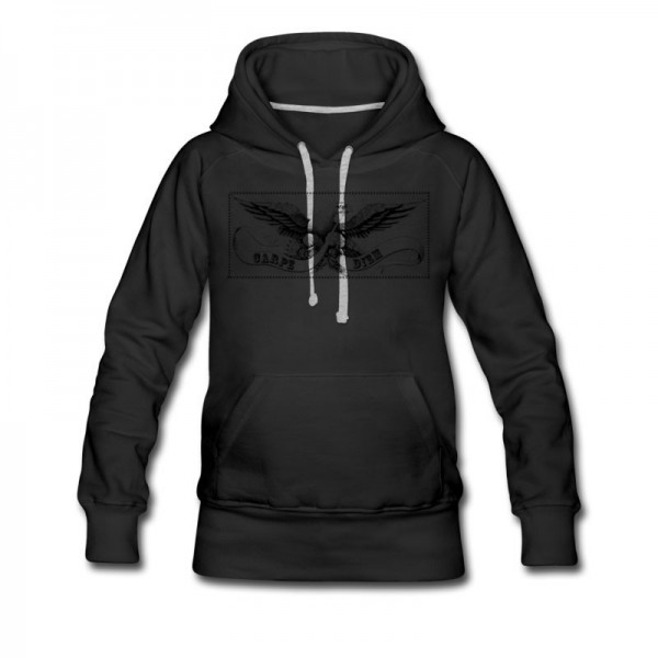 Women's Carpe Diem Bird and Banner Hoodie