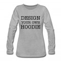 Women's Design your own Hoodie Long T-Shirt