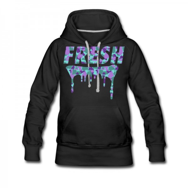 Women's Fresh Purple Camo Drips Hoodie