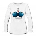 Women's Funny Bowling Humor Get Your Mind Out The Gutter Long T-Shirt