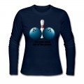 Women's Funny Bowling Humor Get Your Mind Out The Gutter Long T-Shirt