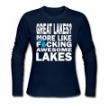 Women's Funny Great Lakes Awesome Humor Apparel Clothing Long T-Shirt