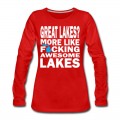 Women's Funny Great Lakes Awesome Humor Apparel Clothing Long T-Shirt