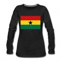 Women's Ghana Flag Long T-Shirt