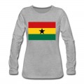 Women's Ghana Flag Long T-Shirt