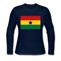 Women's Ghana Flag Long T-Shirt