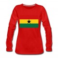 Women's Ghana Flag Long T-Shirt