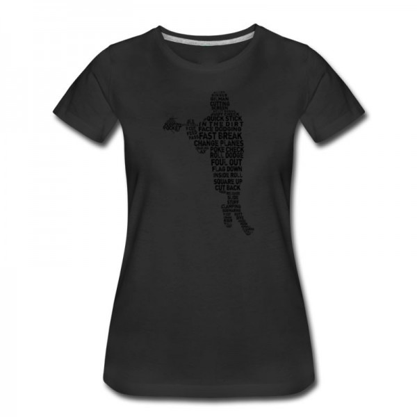 Women's Lacrosse Player Typography T-Shirt