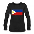 Women's Philippines Flag Long T-Shirt