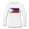 Women's Philippines Flag Long T-Shirt