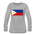 Women's Philippines Flag Long T-Shirt