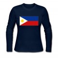 Women's Philippines Flag Long T-Shirt