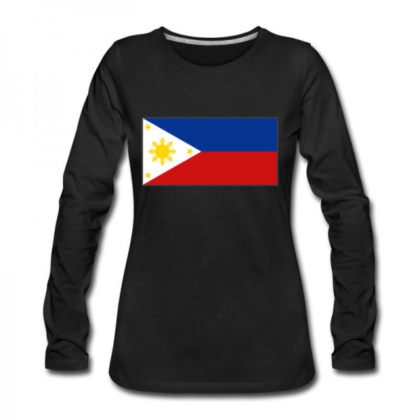 Women's Philippines Flag Long T-Shirt