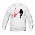 Women's Stencil Police - Street Art Pepper Spray Cop heart Hoodie